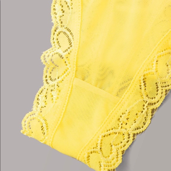 Yellow white pink 3 pc pantie set - Picture 5 of 5